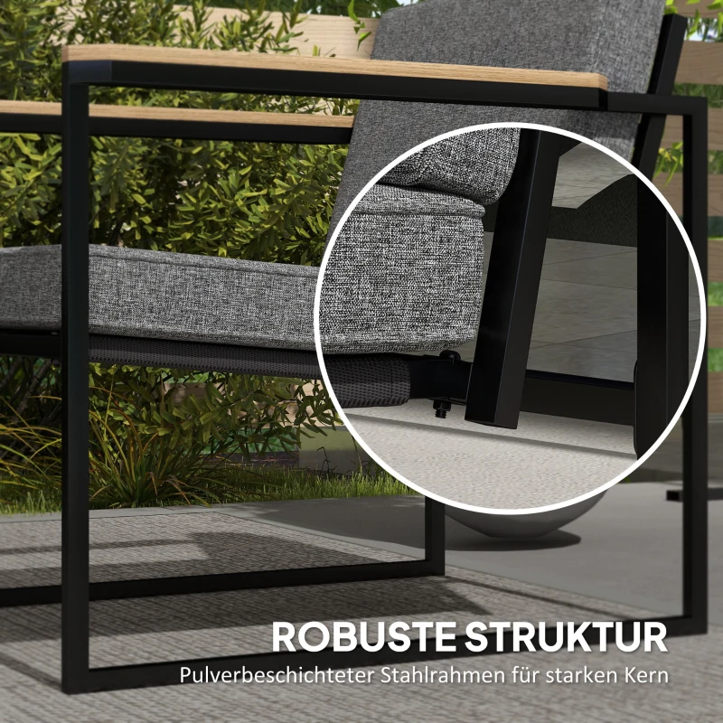 Zestaw mebli ogrodowych dla 4 osób, sofa 2-osobowa, wodoodporne