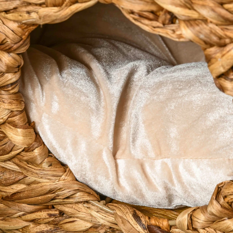 Domek dla kota, 76 cm, 3 kryjówki, poduszka, jasnobrązowy