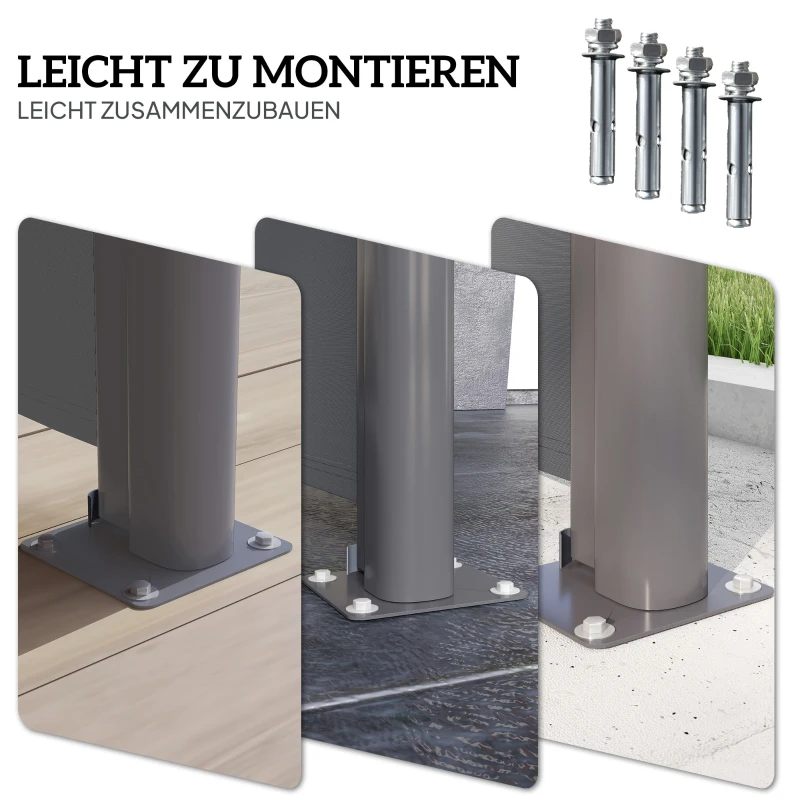 Markiza boczna, rozkładana, osłona prywatności, z uchwytami