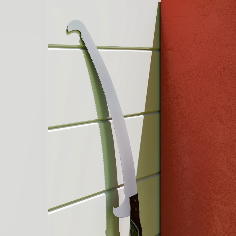 Outsunny Teleskopowa Piła do Gałęzi 1,5–2,6m, Sekator z Mechanizmem Blokującym, Teleskopowy Uchwyt, Ostrze Antyadhezyjne, Lekka Sekator do Świeżych Gałęzi i Gałązek