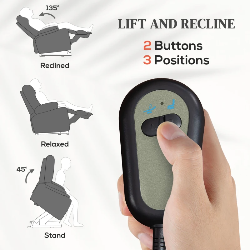 Fotel relaksacyjny z funkcją podnoszenia, masaż i ogrzewanie