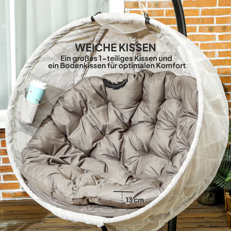 Wiszący fotel w kształcie jaja, składany, do ogrodu