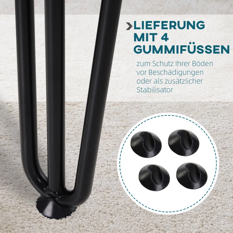 Nogi stołowe 4 szt., stalowe, 12x12x72 cm, czarne