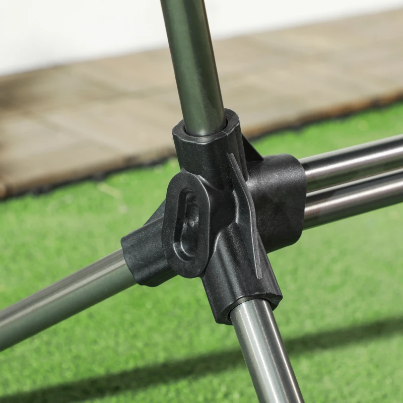 Outsunny Fotel bujany kempingowy składany, fotele ogrodowe, krzesła reżyserkie z torbą do 120 kg, Oxford, czarny