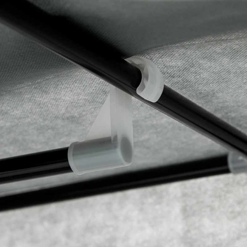 HOMCOM Szafa z tkaniny, Szafa składana z szufladami, Szafa ubraniowa z drążkiem na ubrania, Zamek błyskawiczny, Garderoba do sypialni, Tkanina włókienna, Ciemnoszary, 102 x 42,5 x 162,5 cm