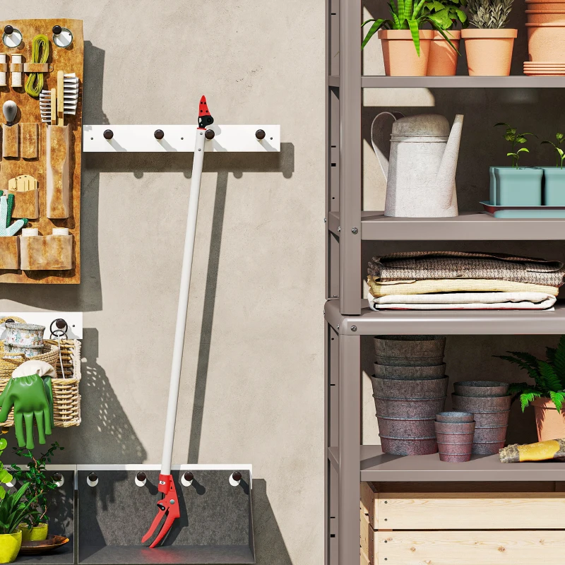 Outsunny Nożyce do drzew 1,2m z mechanizmem blokującym do cięcia i trzymania, nożyce ogrodowe z aluminiową rączką, długie nożyce do gałęzi, do cięcia gałęzi i zbierania owoców