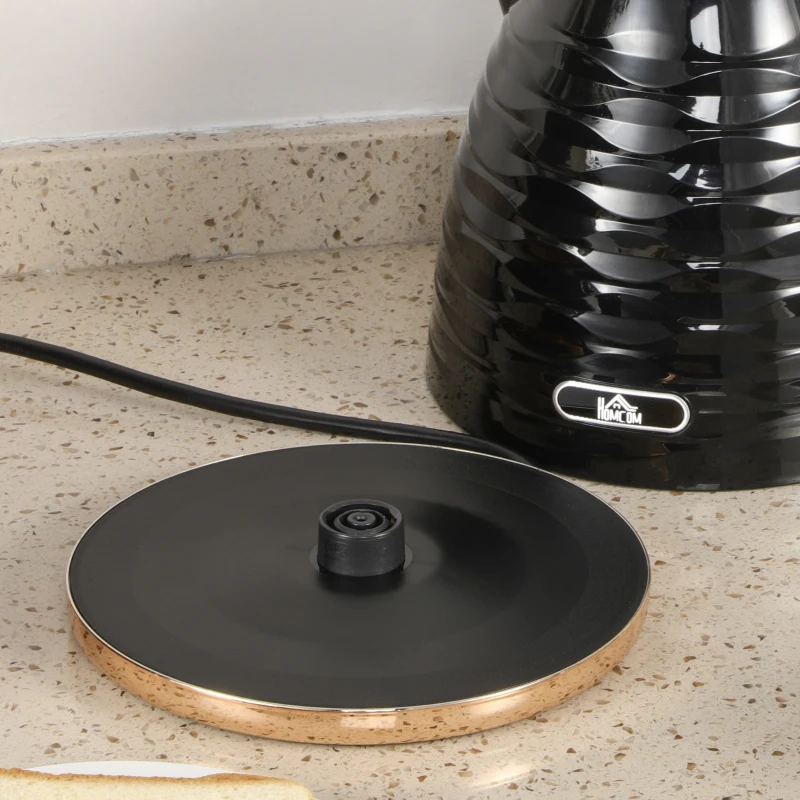 Czajnik 1,7L i toster na 4 kromki, czarny zestaw