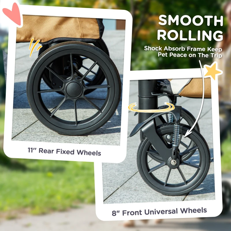 Wózek dla psa PawHut, składany, dla psów i kotów do 30 kg