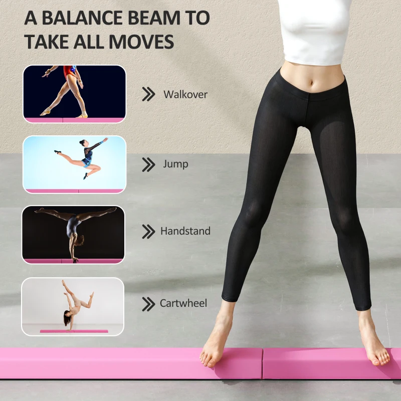 236 cm Składany Belka Balansowa, Przenośny, Do Gimnastyki