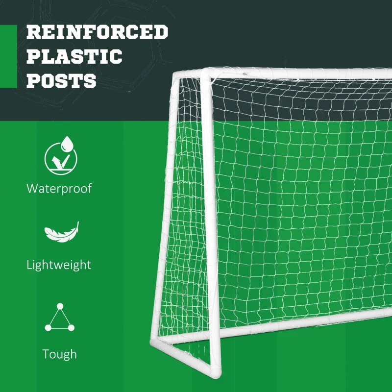 Bramka piłkarska SPORTNOW dla młodzieży i dorosłych 300 x 120 x 200 cm, odporna na warunki atmosferyczne, stabilna bramka z siatką i kotwami do użytku na zewnątrz, w ogrodzie, parku, na plaży