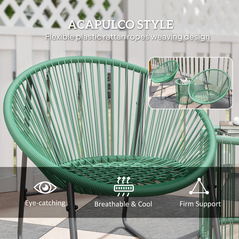 Zestaw mebli ogrodowych z polirattanu dla 2 osób, balkonowy