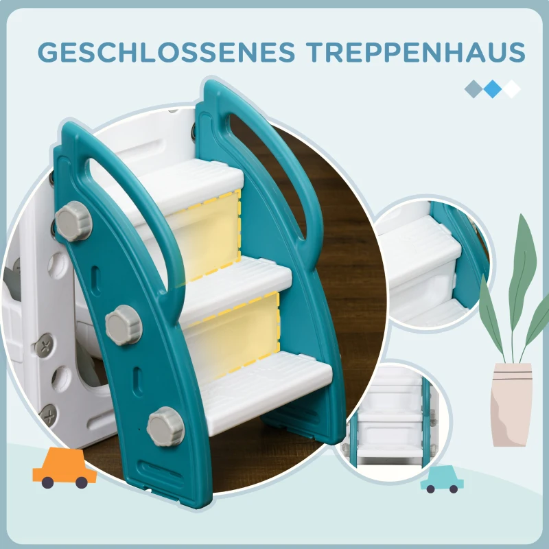 Zjeżdżalnia dla dzieci 7w1 z koszem, 1-3 lata