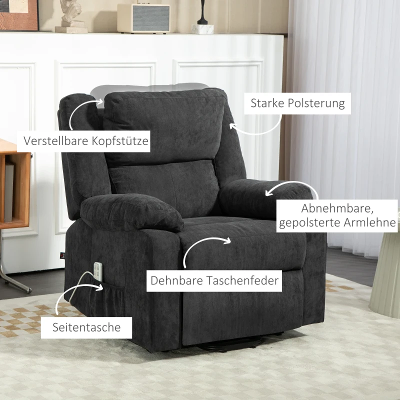 Fotel elektryczny z funkcją relaksu i podnoszenia, 3 silniki