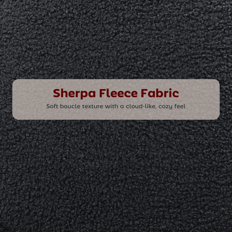 HOMCOM Stołki Barowe 2 sztuki, Krzesła Kuchenne z Podnóżkiem, Oparciem, Polarowy Wygląd, 68 cm Wysokość Siedziska, Wyściełane Stołki Barowe z Stalową Ramą dla Kuchni, Jadalni, Salonu - Czarny