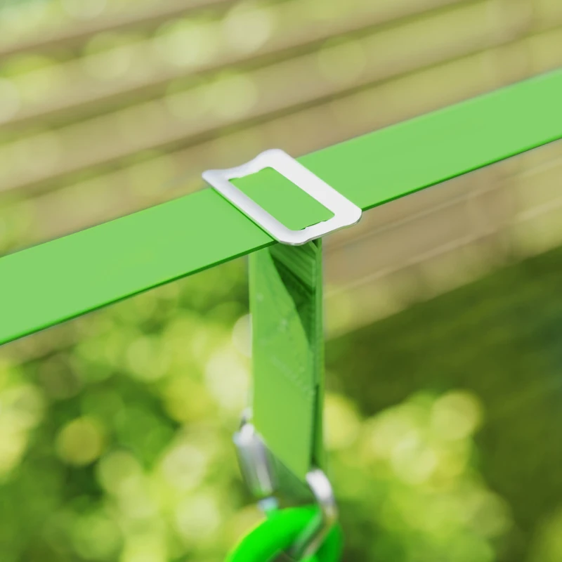 Tor przeszkód Ninja dla dzieci, 10m, zestaw slackline, zielony