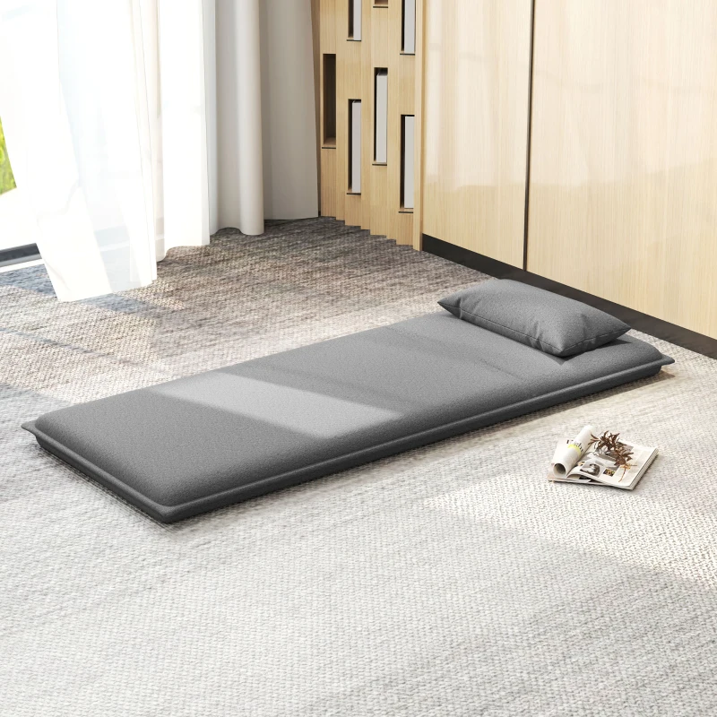 Sofa 3 w 1 HOMCOM, rozkładane, tapicerowane, ciemnoszare