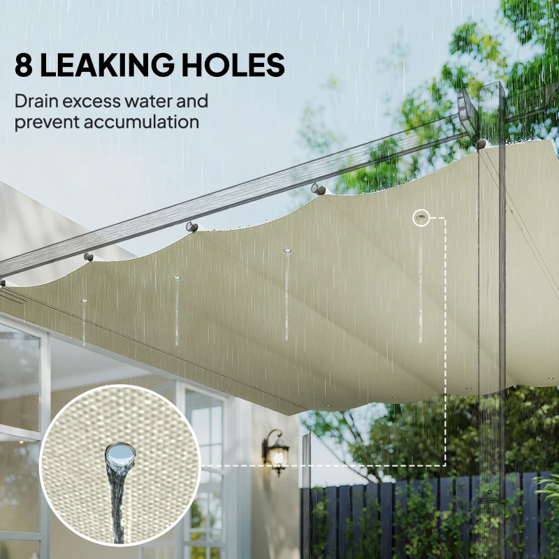 Zadaszenie do pergoli 2,85 x 2 m, wodoodporne, składane