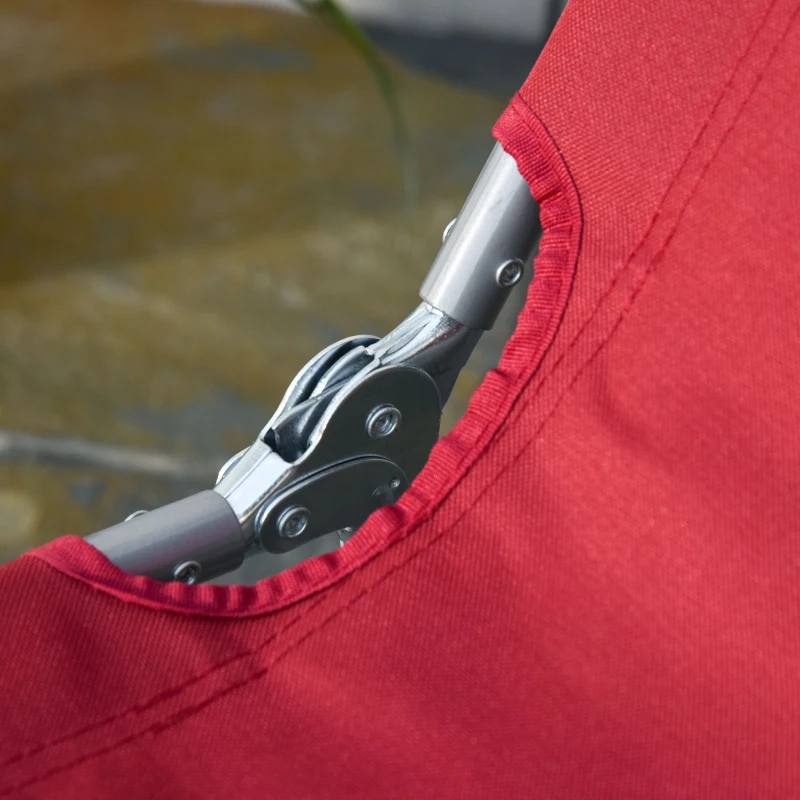 Leżak ogrodowy składany, wodoodporny, bordowy