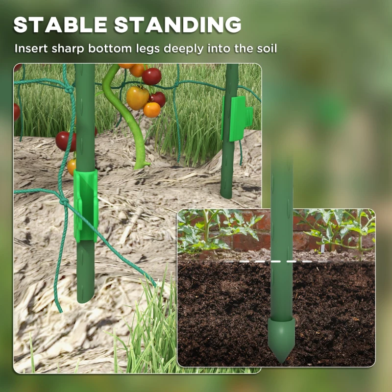 Outsunny 183 cm Tall Metal Garden Trellis, Arch Trellis for Climbing Plants Outdoor with Climbing Net