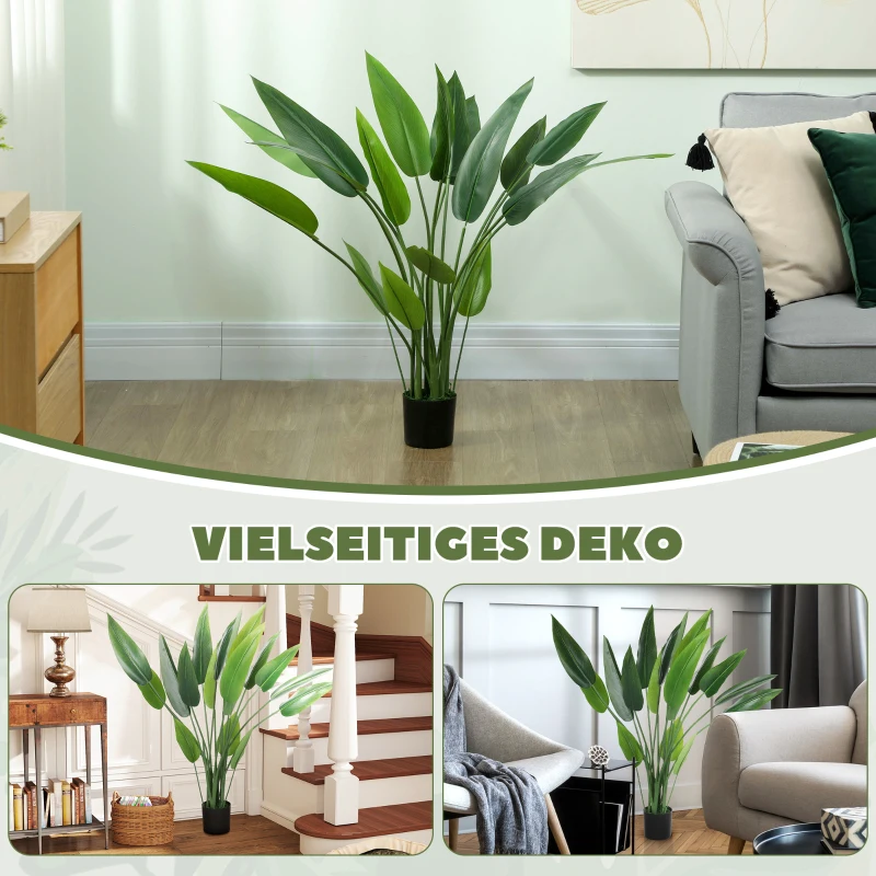 Sztuczny rajski ptak 110cm, roślina z trawą i mchem