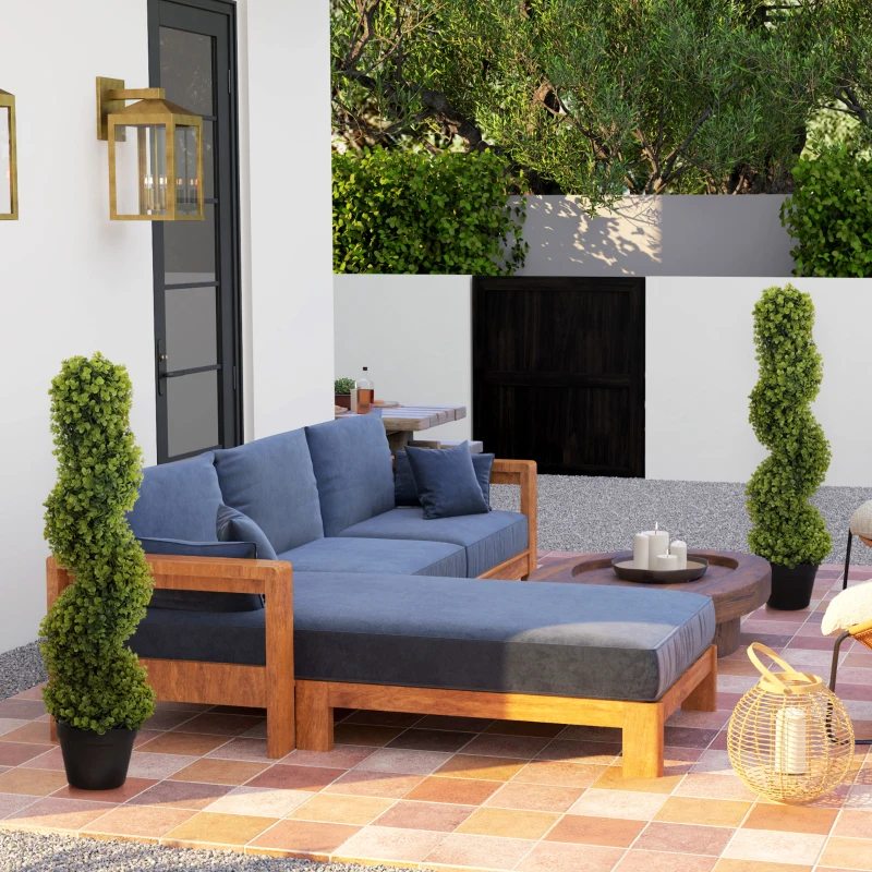 Zestaw 2 szt. Sztuczny bukszpan spiralny, 90 cm, roślina dekoracyjna