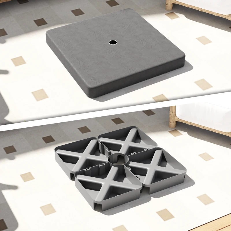 Stojak na parasol 4-częściowy, wodoodporny, ciężar parasola