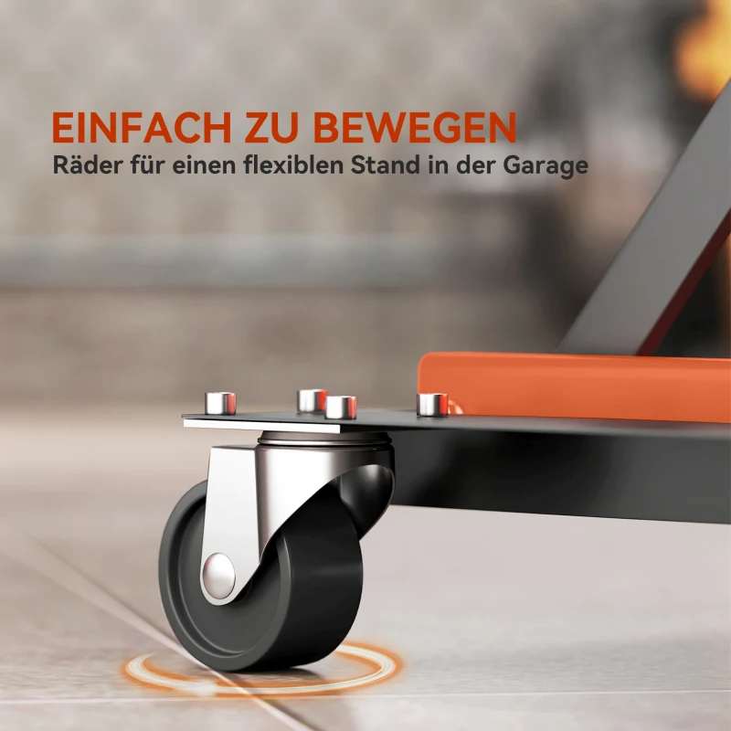 HOMCOM Podnośnik Motocyklowy, Nośność 500 kg, Wysokość Regulowana 135-390 mm, Stojak Montażowy, Naprawa Motocykli w Garażu i na Zewnątrz