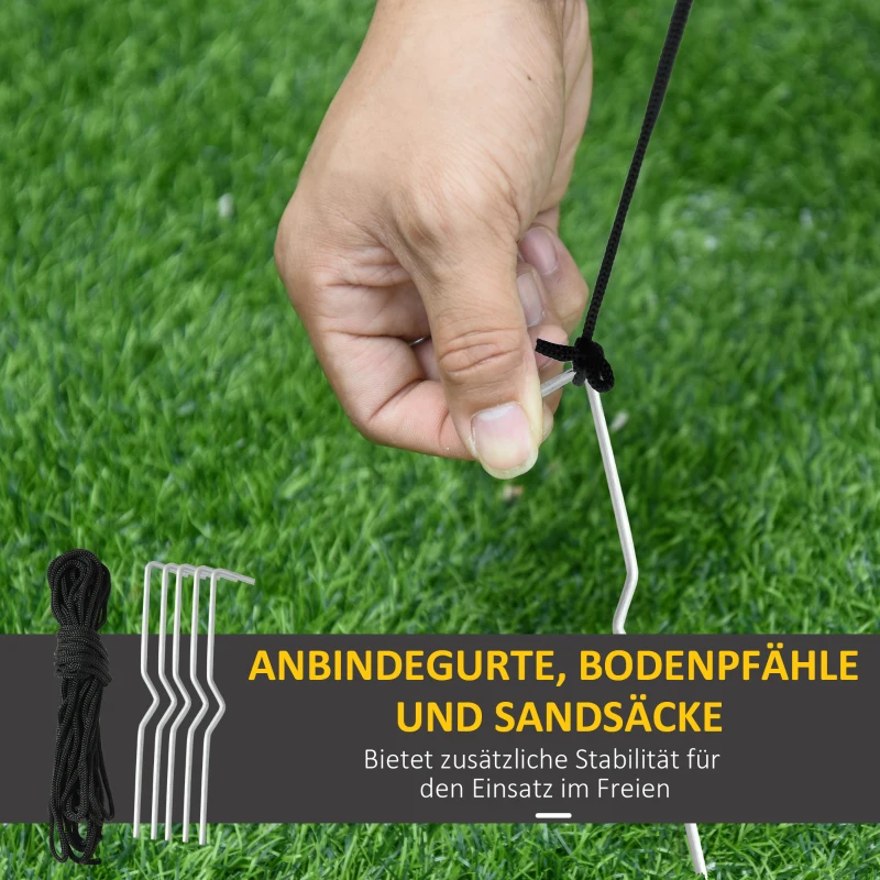 HOMCOM Nadmuchiwany Święty Mikołaj, Dekoracja Ogrodowa 2,4 m z Oświetleniem LED, Cukrowa Laska, Dekoracje Świąteczne dla Wnętrz i Zewnętrz