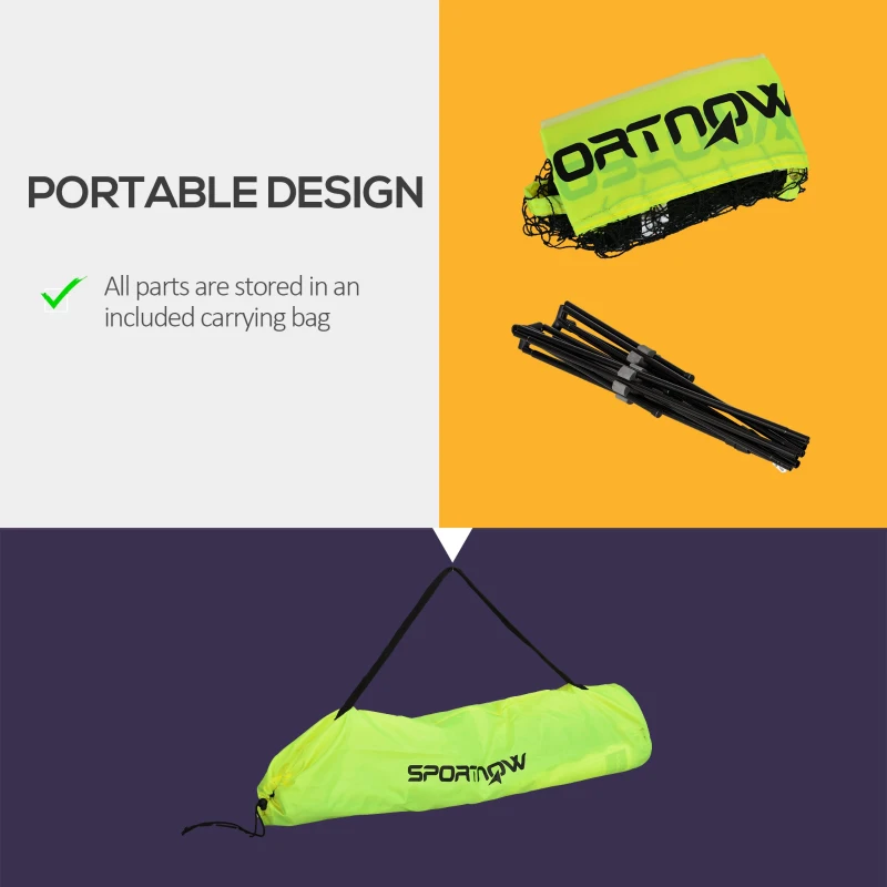SPORTNOW Regulowana siatka do badmintona 107-155 cm, do badmintona, tenisa, pickleballa, siatkówki, w zestawie z torbą