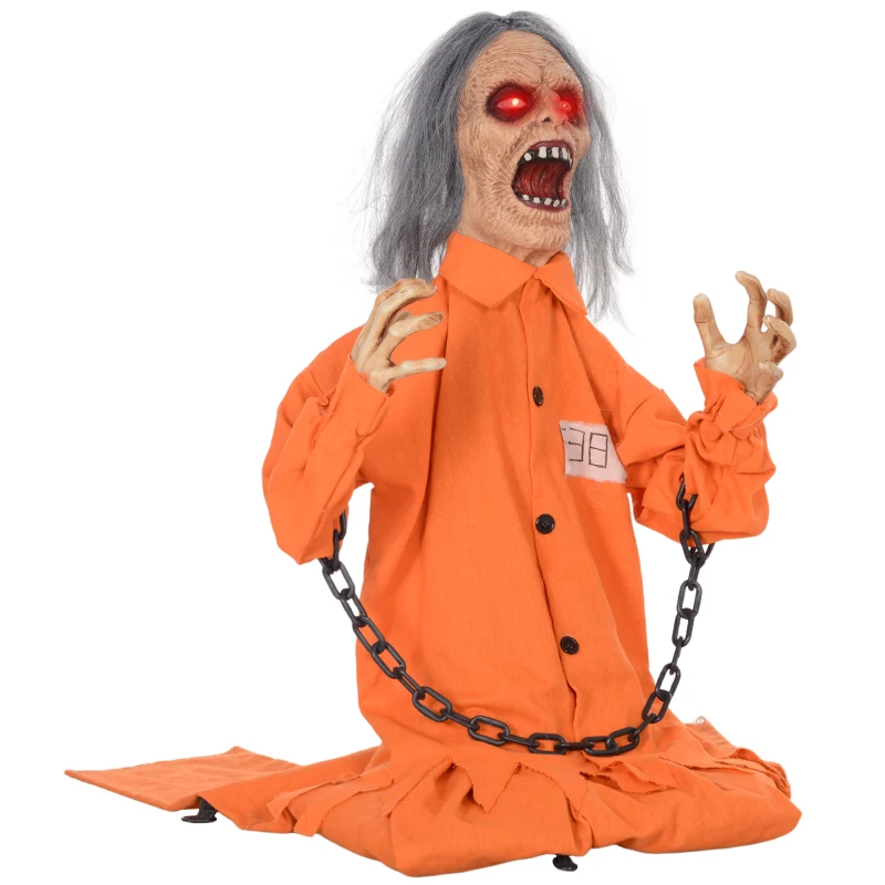 85 cm Dekoracja Halloween, Straszny Więzień z LED i Dźwiękiem