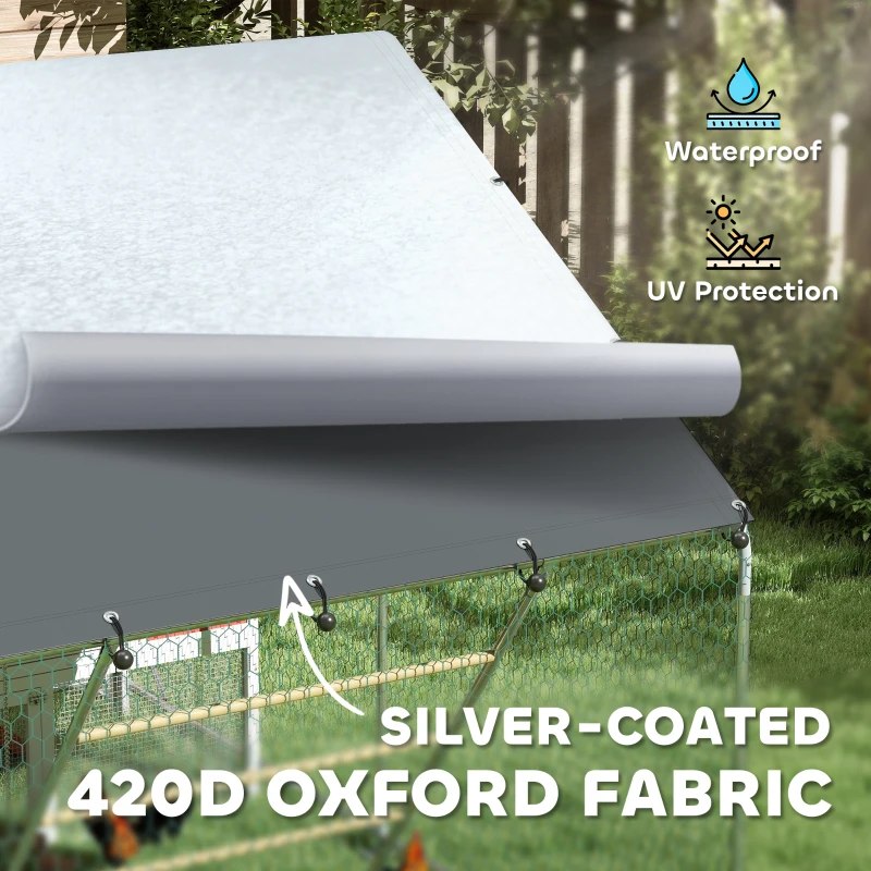 Kurnik z wybiegem stalowym 300x200x195 cm dla 6-8 kur