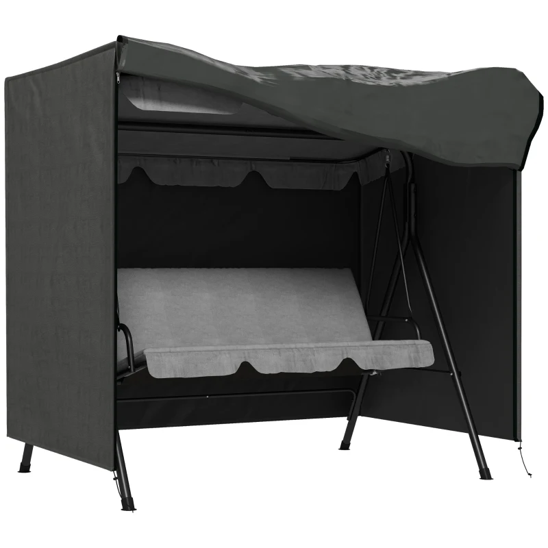 Outsunny hoes voor tuinschommel, beschermhoes voor Hollywoodschommel, afdekkap, waterdicht, zonwering, Oxford, groen, 177 x 114 x 152 cm