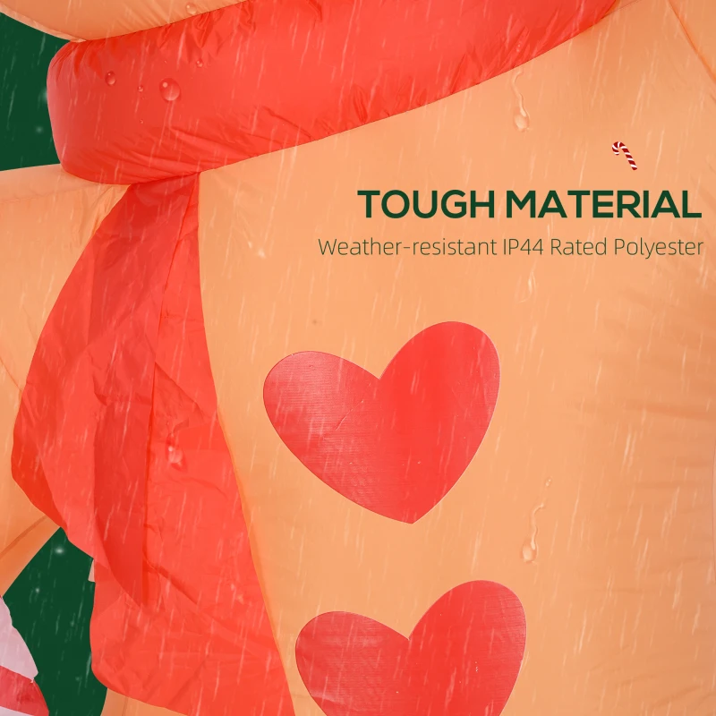 Nadmuchiwany dekoracja świąteczna 2,45m, piernik z LEDami