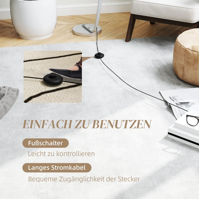 Lampa LED stojąca z ściemniaczem, włącznik nożny, nowoczesna