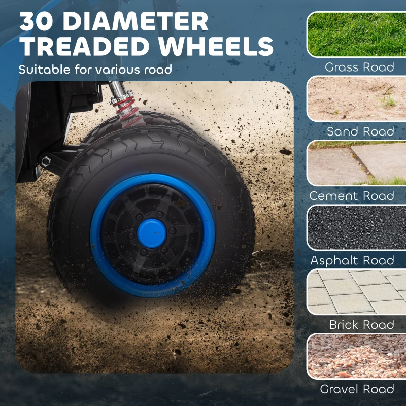 Elektro Quad dla dzieci 12V, 2 silniki, 3-6 km/h, Niebieski