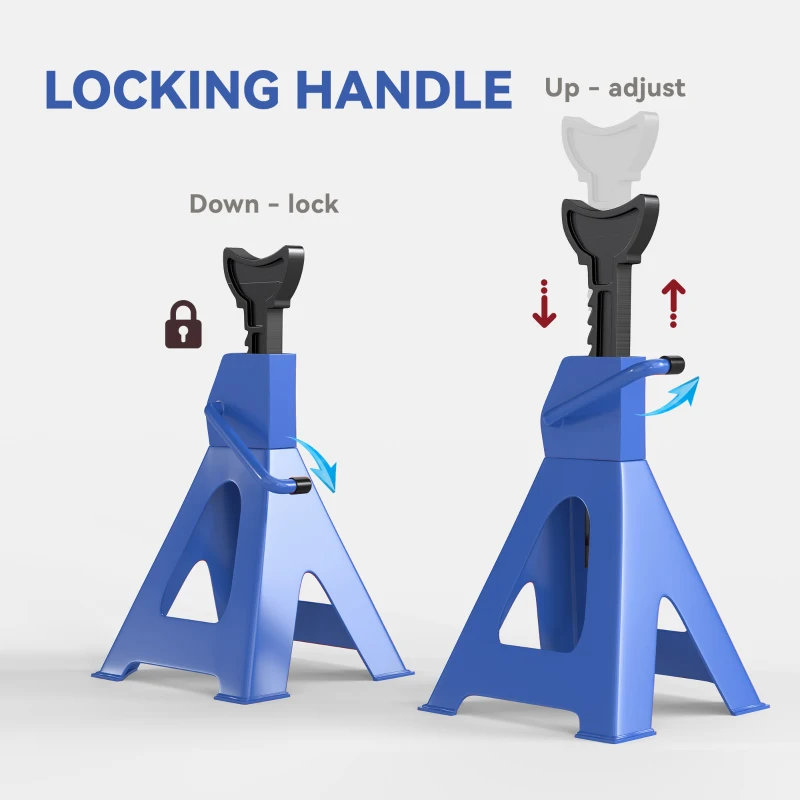 Podnośnik 3 tony, 2 sztuki, z blokadą, stabilny i bezpieczny