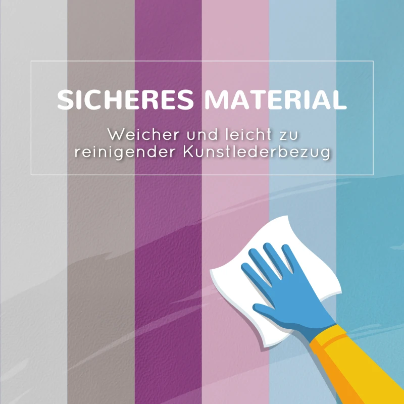 HOMCOM 11-elementowy zestaw klocków piankowych do zabawy i wspinaczki, dla dzieci, 1-3 lata, Pokrycie z skóry ekologicznej, Kolorowy