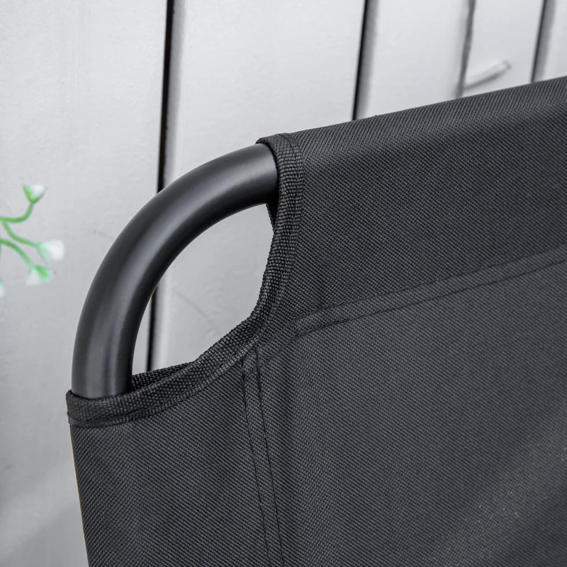 Outsunny campingstoel 2-zits opvouwbare draagbare tuinstoel regisseursstoel klapstoel met bekerhouder voor outdoor picknick wandelen max. belasting 160 kg groen 141 x 67 x 80 cm