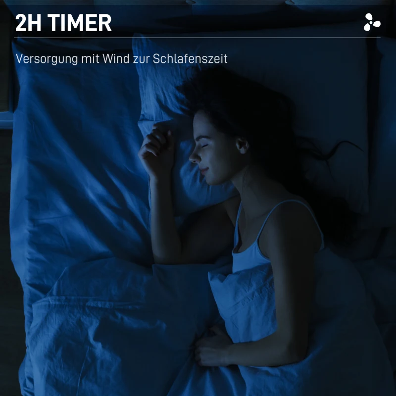 Wentylator podłogowy HOMCOM z wodą, 90W wentylator z funkcją mgły, 3 tryby, 3L pojemność zbiornika na wodę, funkcja timera, role, oscylacja, czarny