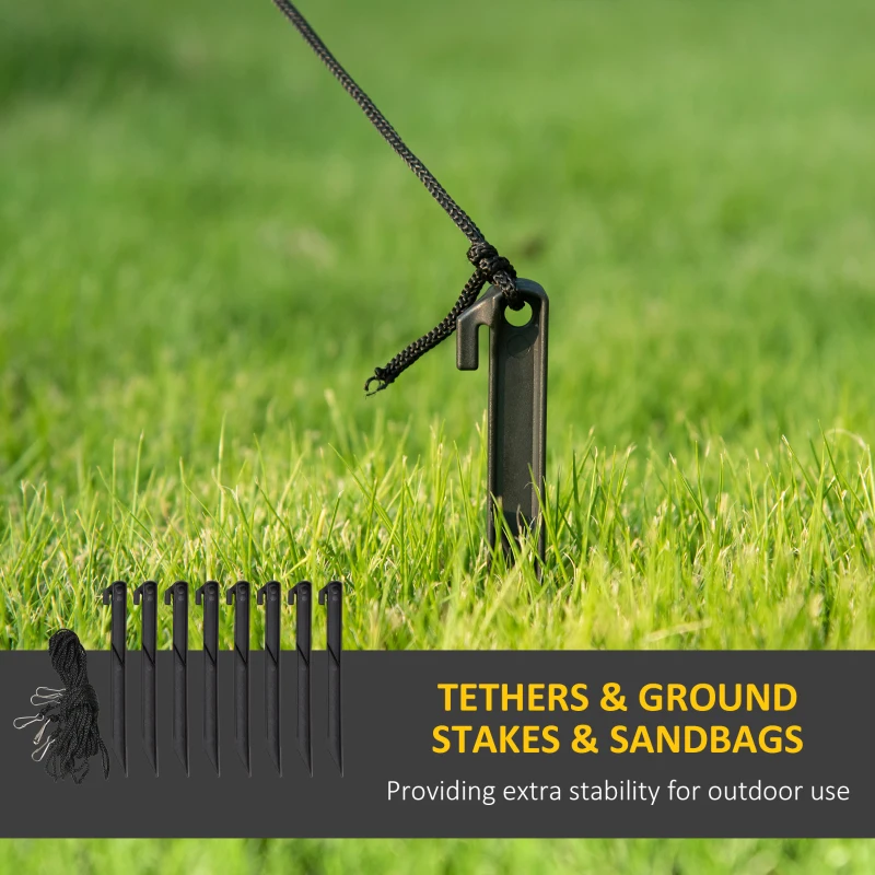 Outsunny Nadmuchiwana Dekoracja Świąteczna, 1,7m Święty Mikołaj z Oświetleniem LED, IP44 Odporna na Warunki Atmosferyczne Dekoracja Ogrodowa, Samonadmuchujące Świąteczne Oświetlenie do Ogrodu, Dachu, Imprezy