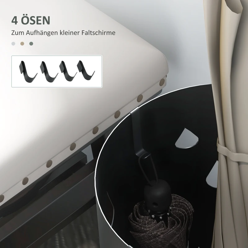 Stojak na parasole z 4 hakami i wyjmowaną tacą