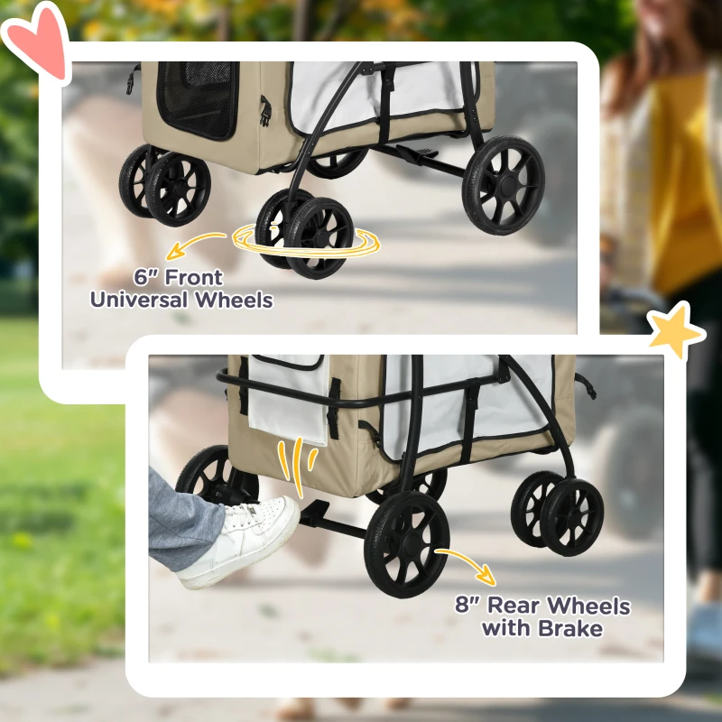 Wózek dla psa i kota 2w1, składany, do 10 kg