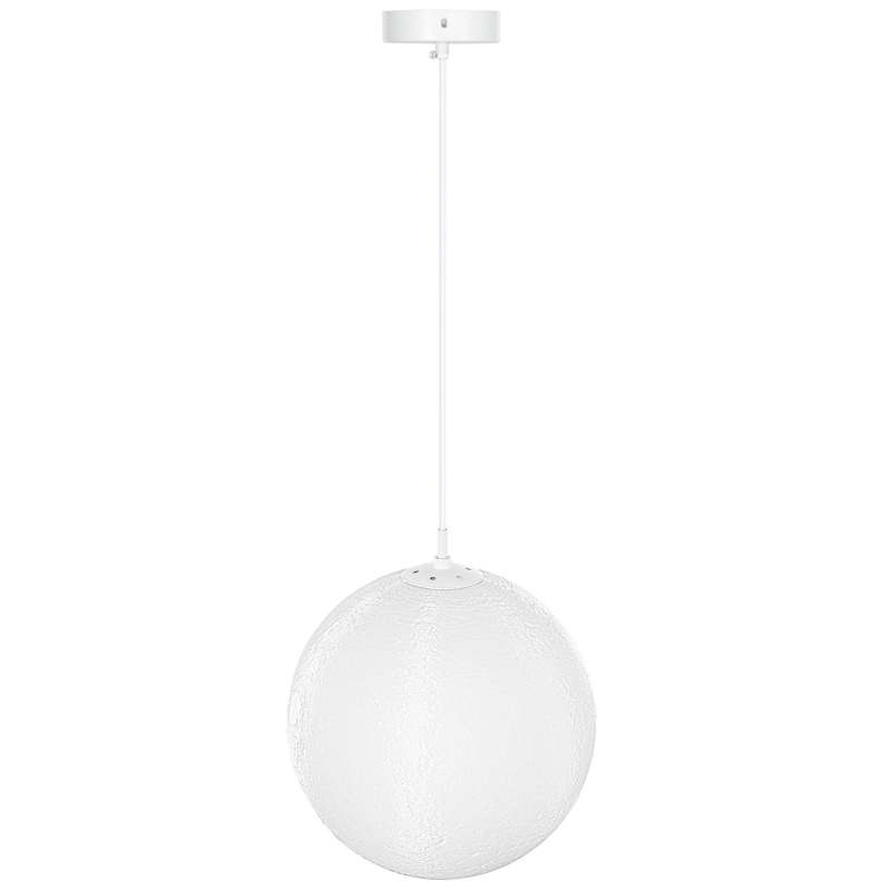 Lampa wisząca 3D Księżyc, sterowanie APP, muzyka, kremowa