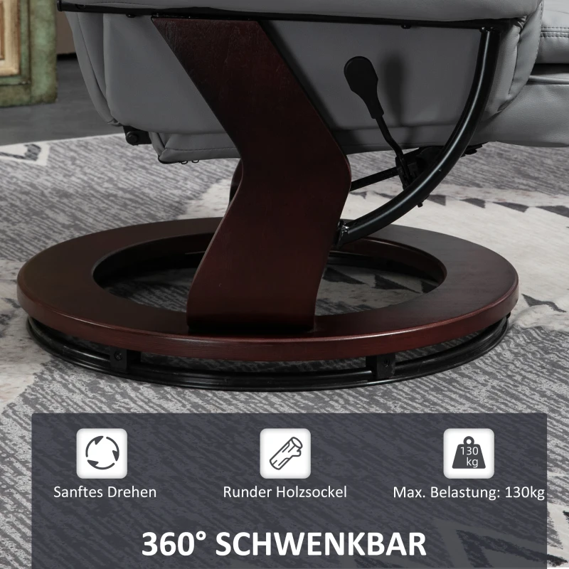 Fotel relaksacyjny z podnóżkiem, 360° obrotowy, z funkcją leżenia