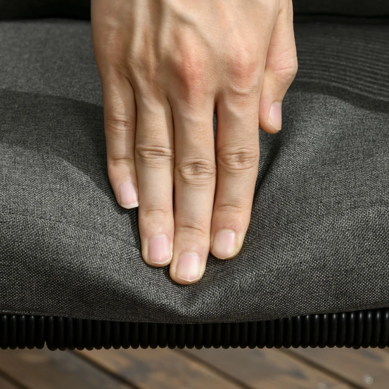 Outsunny 5-częściowy zestaw mebli ogrodowych z polirattanu - stół do jadalni z 4 krzesłami, zestaw do jadalni na balkon, meble ogrodowe z dodatkowym stolikiem, zestaw wypoczynkowy na balkon