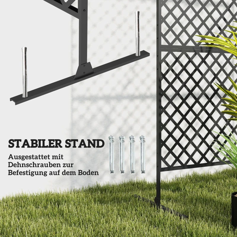 Parawan 3-częściowy 122x198 cm, wolnostojący, czarny