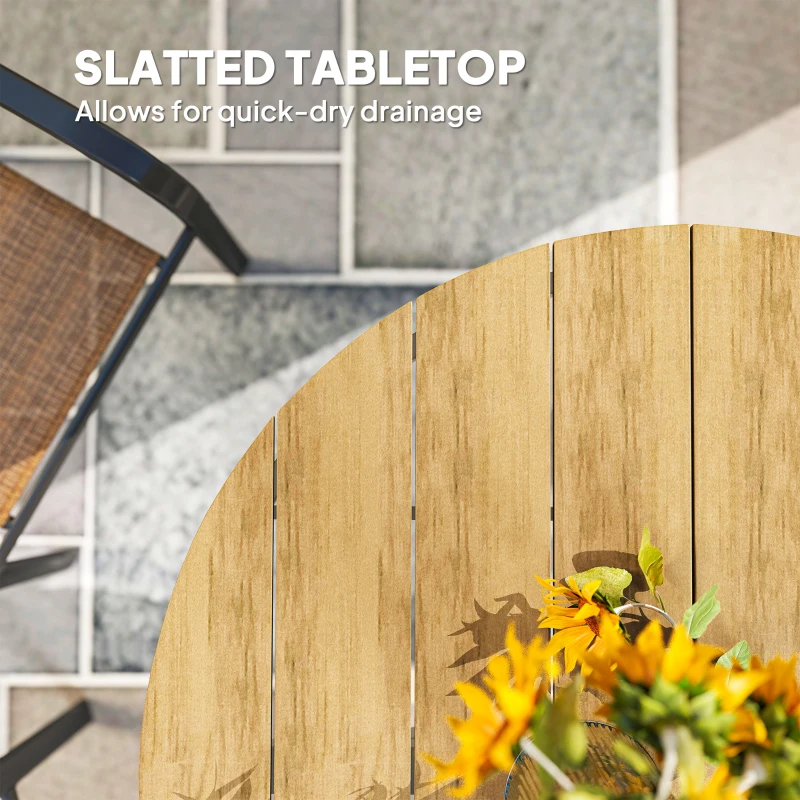 Stół ogrodowy Ø118cm, aluminiowy, odporny na warunki atmosferyczne