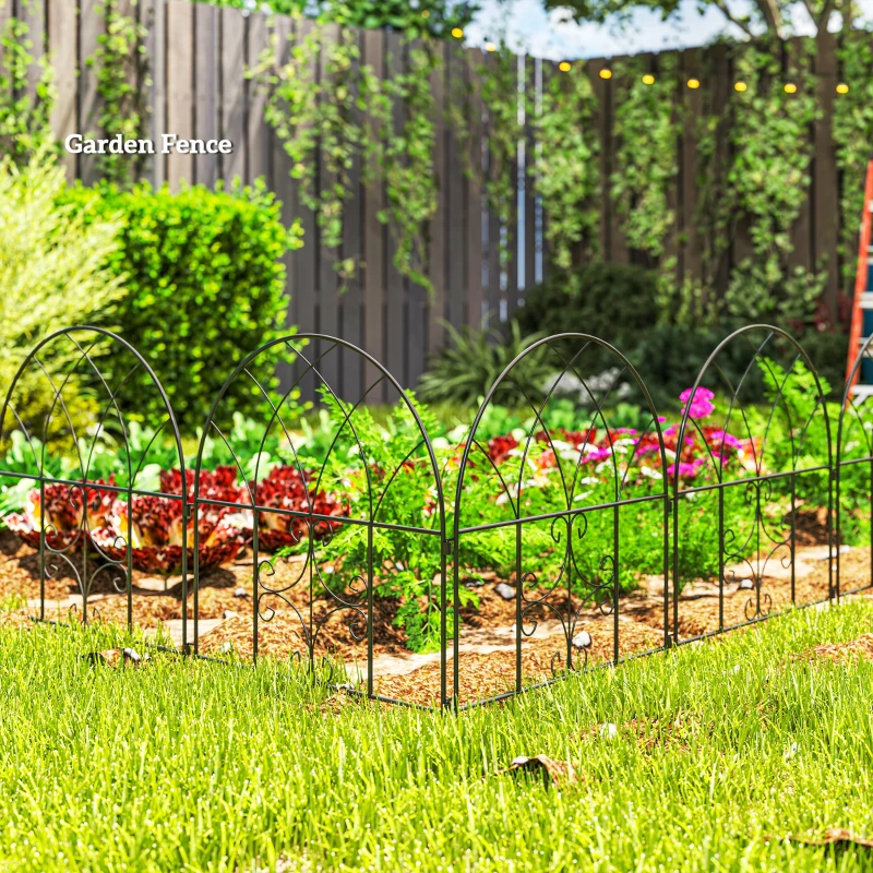 Ogrodzenie stalowe 300 cm x 70 cm, dekoracyjny panel.