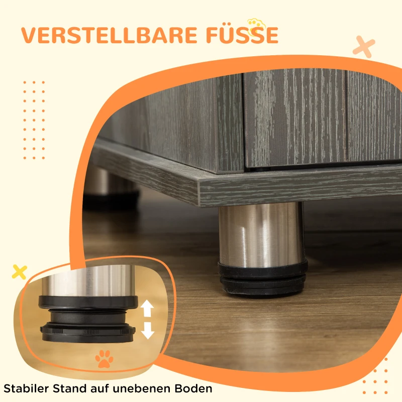 Klatka dla psa, z oknem, z drzwiami magnetycznymi, 85x55x75 cm