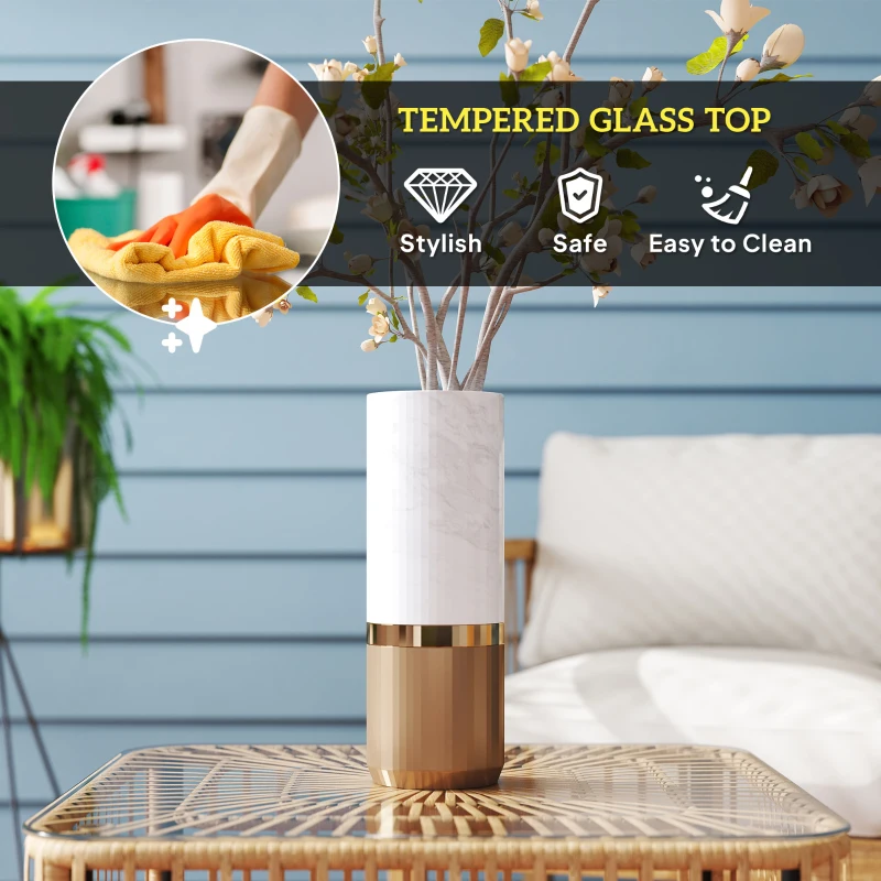 Stół ogrodowy z polirattanu, 65x65x43 cm, odporny na warunki atmosferyczne